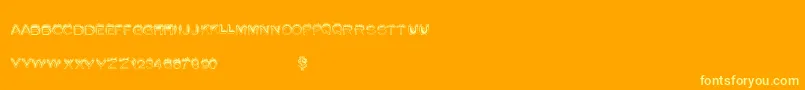 Summerfire Font – Yellow Fonts on Orange Background