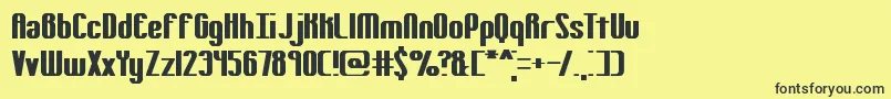 フォントYielding – 黒い文字の黄色い背景