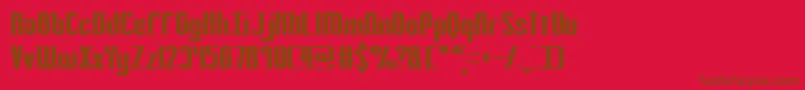 Yielding Font – Brown Fonts on Red Background