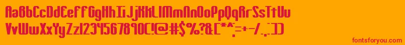 Yielding Font – Red Fonts on Orange Background