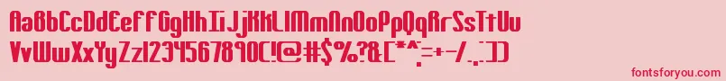 フォントYielding – ピンクの背景に赤い文字