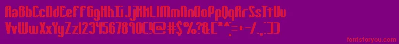 Yielding Font – Red Fonts on Purple Background
