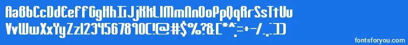 Yielding Font – White Fonts on Blue Background