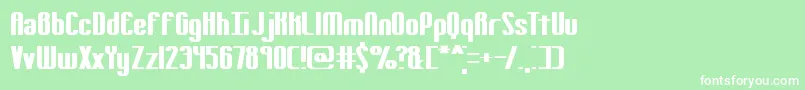 フォントYielding – 緑の背景に白い文字