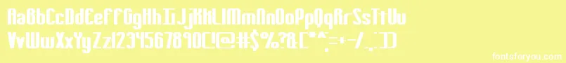 Yielding Font – White Fonts on Yellow Background
