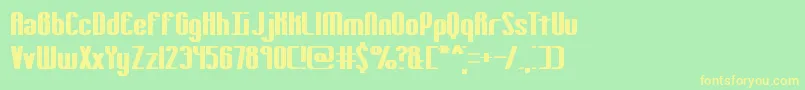 Yielding Font – Yellow Fonts on Green Background