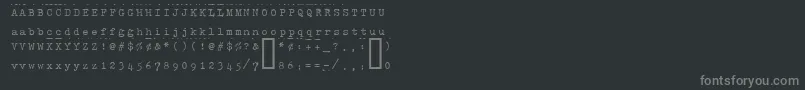 フォントHammk – 黒い背景に灰色の文字