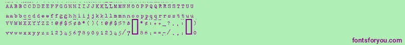 Hammk Font – Purple Fonts on Green Background