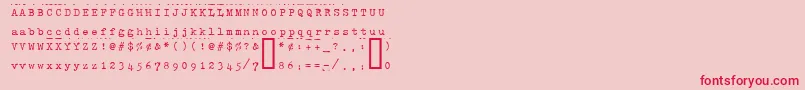 フォントHammk – ピンクの背景に赤い文字