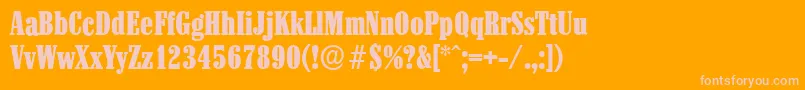 ColonelserialHeavyRegular Font – Pink Fonts on Orange Background