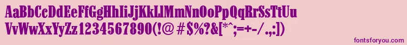 ColonelserialHeavyRegular Font – Purple Fonts on Pink Background