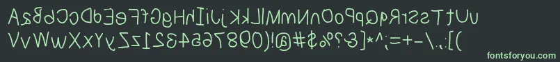 Numbbunnyrev Font – Green Fonts on Black Background