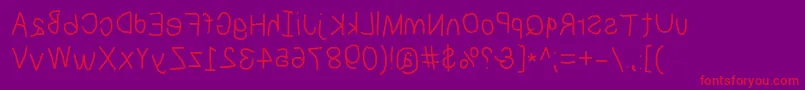 Numbbunnyrev Font – Red Fonts on Purple Background