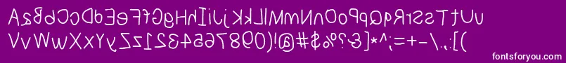 Numbbunnyrev Font – White Fonts on Purple Background