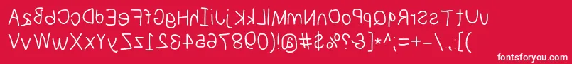 Numbbunnyrev Font – White Fonts on Red Background