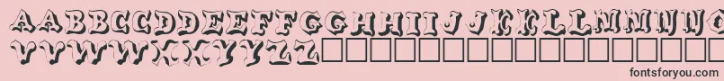 OhankoRegular-Schriftart – Schwarze Schriften auf rosa Hintergrund