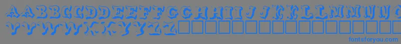 OhankoRegular Font – Blue Fonts on Gray Background