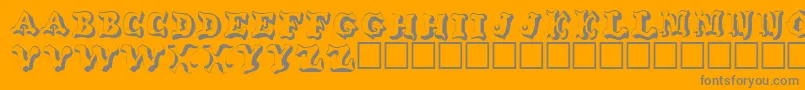 OhankoRegular-Schriftart – Graue Schriften auf orangefarbenem Hintergrund