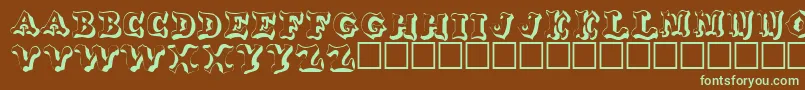 OhankoRegular Font – Green Fonts on Brown Background