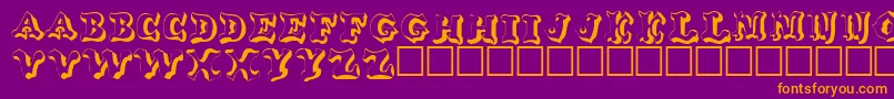 OhankoRegular Font – Orange Fonts on Purple Background