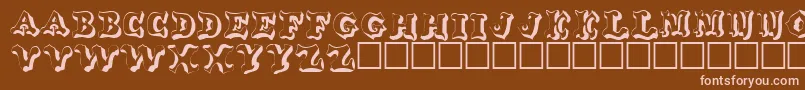 OhankoRegular Font – Pink Fonts on Brown Background