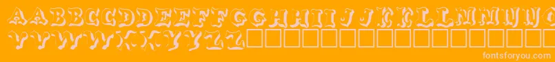 OhankoRegular-Schriftart – Rosa Schriften auf orangefarbenem Hintergrund