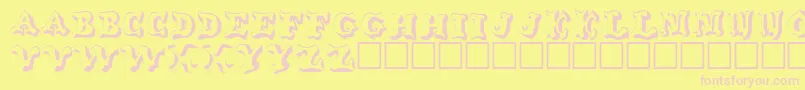 OhankoRegular Font – Pink Fonts on Yellow Background