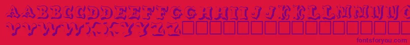 OhankoRegular Font – Purple Fonts on Red Background