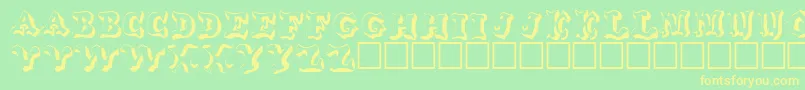 OhankoRegular Font – Yellow Fonts on Green Background