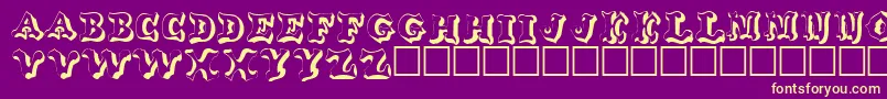 OhankoRegular Font – Yellow Fonts on Purple Background