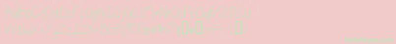 Oniob Font – Green Fonts on Pink Background
