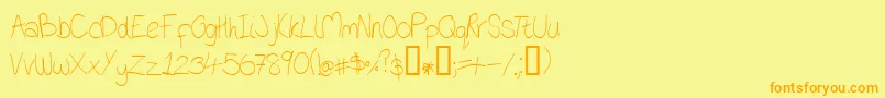 Oniob Font – Orange Fonts on Yellow Background