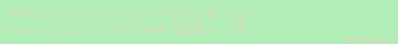 Oniob Font – Pink Fonts on Green Background