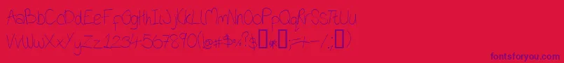 Oniob Font – Purple Fonts on Red Background