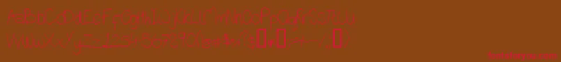 Oniob Font – Red Fonts on Brown Background