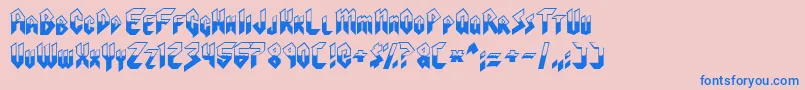 VisionariesNormal Font – Blue Fonts on Pink Background