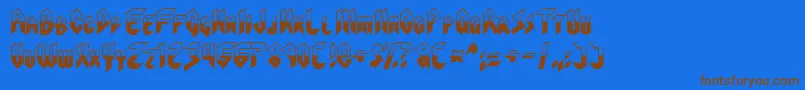 VisionariesNormal Font – Brown Fonts on Blue Background