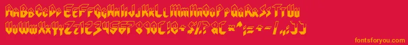 fuente VisionariesNormal – Fuentes Naranjas Sobre Fondo Rojo