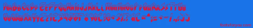 VisionariesNormal Font – Red Fonts on Blue Background