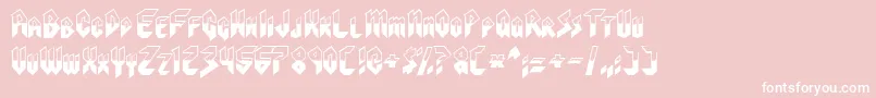 VisionariesNormal Font – White Fonts on Pink Background