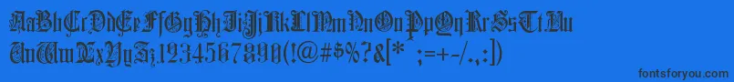 Colcbl Font – Black Fonts on Blue Background
