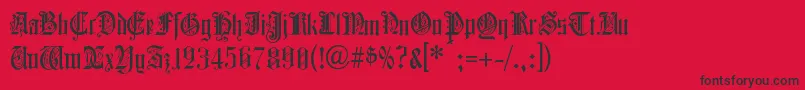 フォントColcbl – 赤い背景に黒い文字