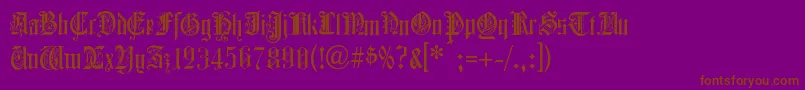 Colcbl Font – Brown Fonts on Purple Background