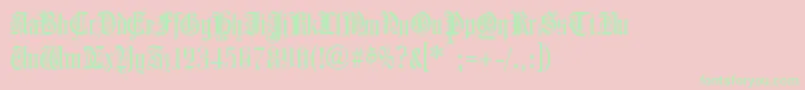 Colcbl Font – Green Fonts on Pink Background