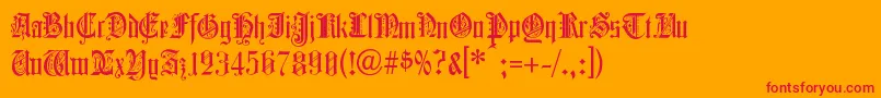 Colcbl Font – Red Fonts on Orange Background