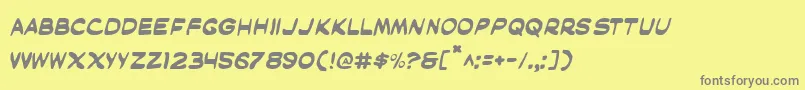 MaskedMarvel Font – Gray Fonts on Yellow Background