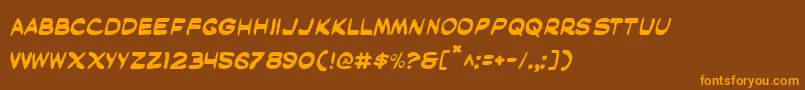 MaskedMarvel Font – Orange Fonts on Brown Background