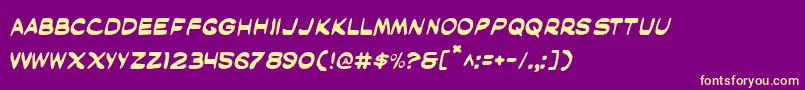 MaskedMarvel Font – Yellow Fonts on Purple Background