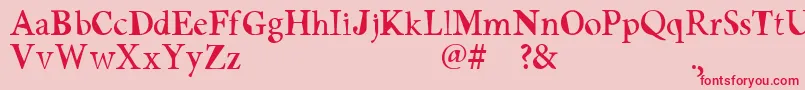 Jennings.Font Font – Red Fonts on Pink Background