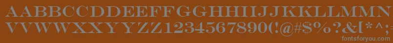 Engr Font – Gray Fonts on Brown Background